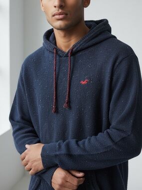 🥤Hollister Speckled Knit Hoodie